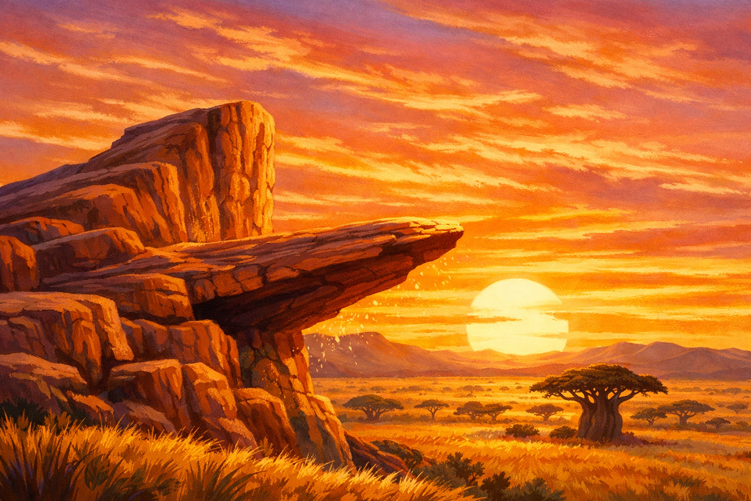 Aslan Kral filmi ikonik kaya sahnesi