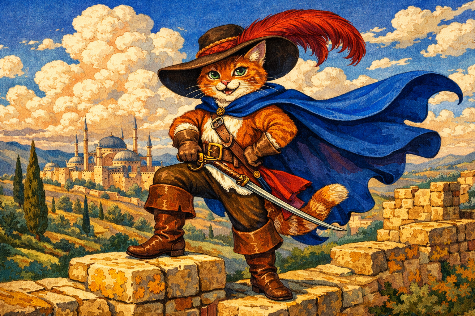 Çizmeli Kedi Türkçe seslendirme sahnesi